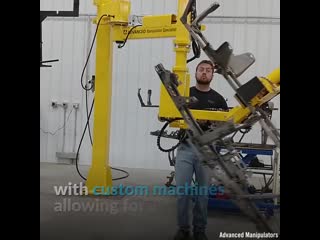 You can lift and place the heaviest of objects like a feather with this pneumatic manipulator arm