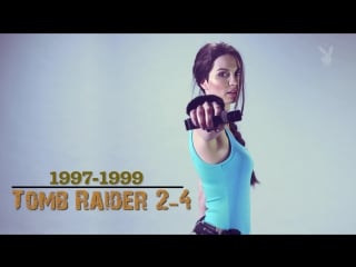 Lara croft of 'tomb raider' through the years, starring playmate pam horton