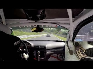 Fast nürburgring lap with foot cam supercharged bmw m3