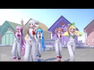 【mmd】whimsical mercy painter tda miku, luka, teto, tei, rin