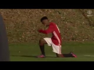 Аngel gomes scores a great goal for маn united u18s