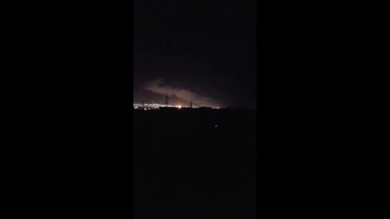 Видео работы сирийских систем пво и ударов крылатых ракет международной коалиции в окрестностях дамаска#7