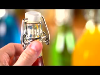 Bottles with flip top closure della casa