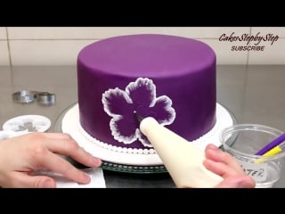 Royal icing recipe for brush embroidery cake how to by cakesstepbystep