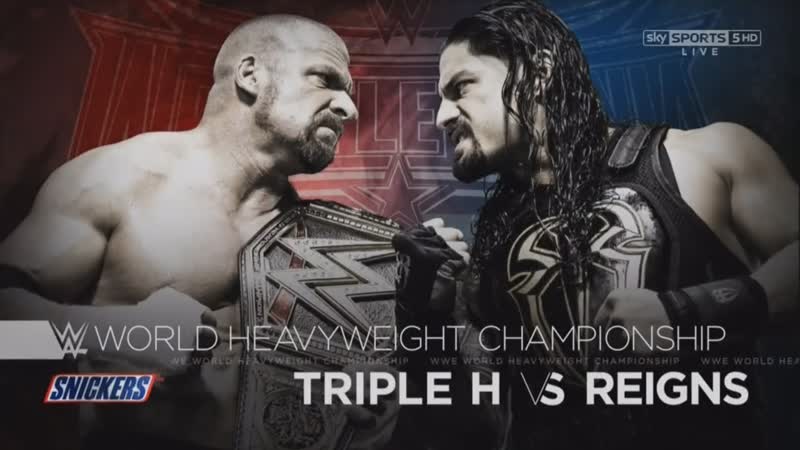 (wwe mania) wrestlemania 32 triple h (c) vs roman reigns wwe world heavyweight championship