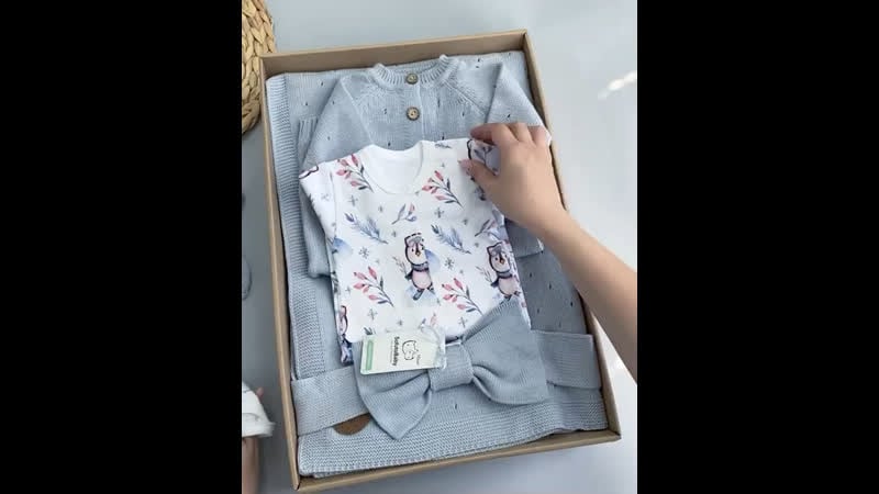 🍁вязаный конверт на выписку новорождённым sofuto baby silver