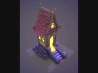 Autodesk maya 2018 stylized house speed modeling