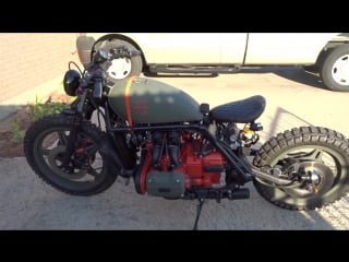 Green orange bobber cafe goldwing