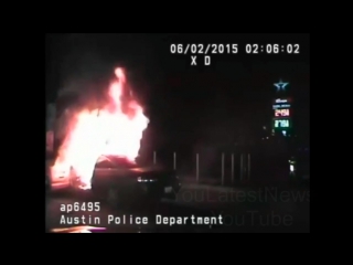 Porn texas man sets himself (ignites) car on fire injuring two cops in explosion police video