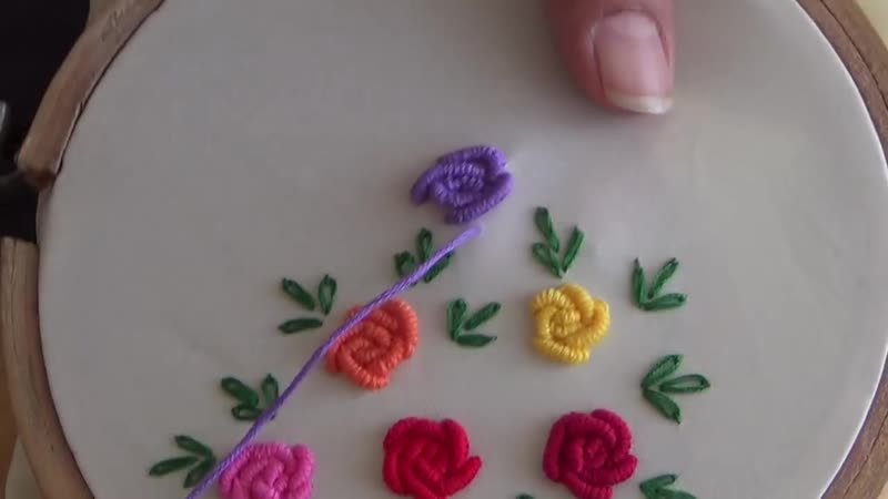 Ручная вышиа стежок в слитках