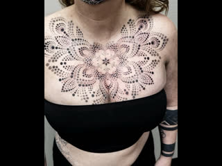 Ornamental chest piece / dotwork