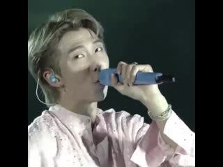 Namjoon blessing us with a mullet and dirty blonde hair