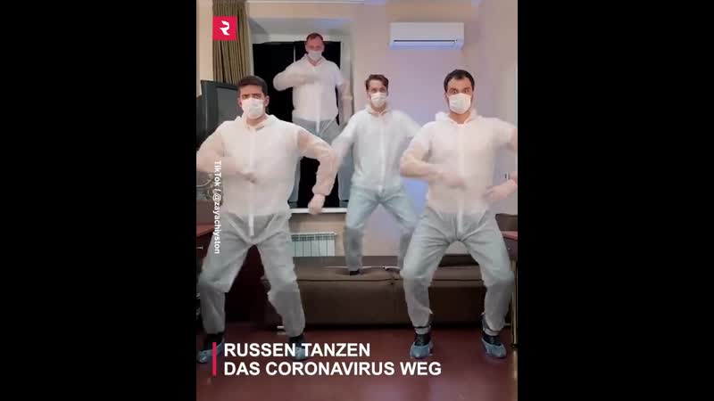 Russen tanzen das corona virus weg