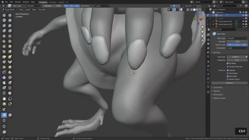 [cg boost] blender sculpting tutorial full advanced creature creation workflow