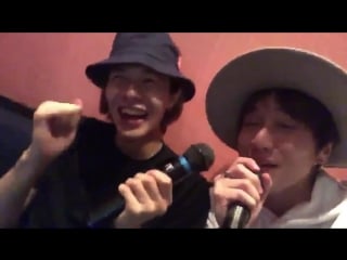 Takuya ide and kei hosogai in karaoke
