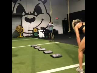 Handstand walk and push ups with ball