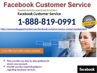 Facebook customer care number 1 888 819 0991 can be efficiently retrieved back