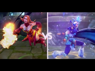 Эпическая рэп битва в dota 2 lina vs crystal maiden