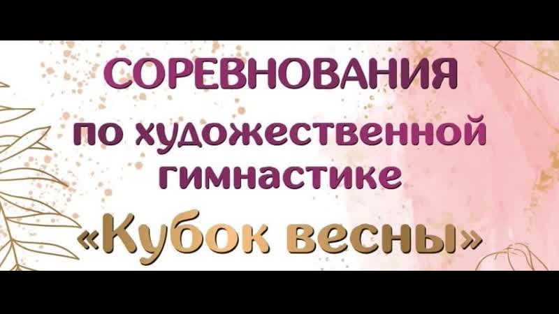 Соревнования по художественной гимнастике «кубок весны»