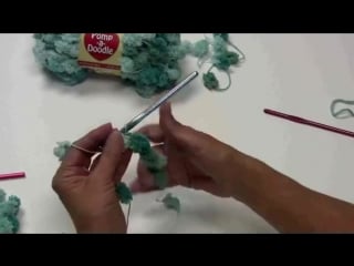 Crochet with red heart yarns pomp a doodle by kathleen sams