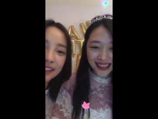 170328 sulli instagram live with hara