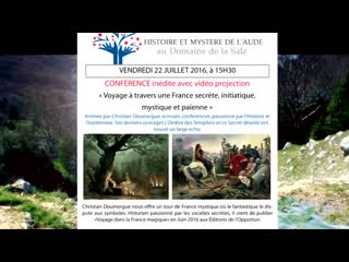 Conférences à la salz juillet 2016 kamina brochka charly samson christian doumergue frédéric mariez