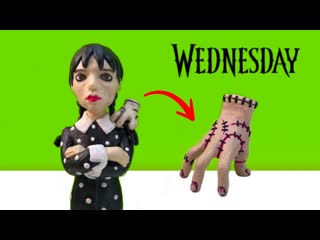 Уэнсдей аддамс и вещь семьи аддамс из пластилина ► сериал wednesday | изи лепка