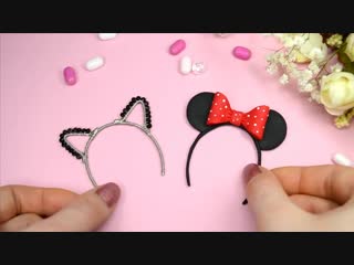 Miniature hair hoop with ears for dolls diy✿ polymer clay tutorial (fimo) ✿ irina ivanitskaya