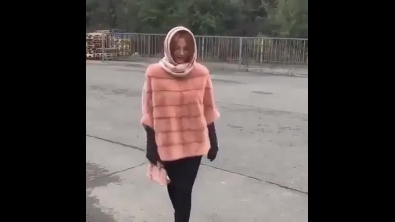 Пончо из меха норки