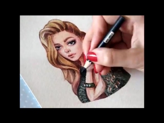 Watercolor speedpaint portrait of amanda seyfried