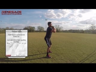 Beginner soccer exercise goblet squat renegade soccer training