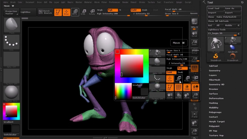 Skill builder sculpting in zbrush and maya
