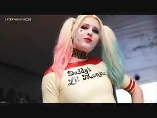 Секси харли квин #music #cosplay #freak #ass #tights #grid #latex #harleyquinn #pigtails #piercing