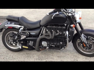 Triumph rocket iii, new unique exhaust sound check ! made by kopi!