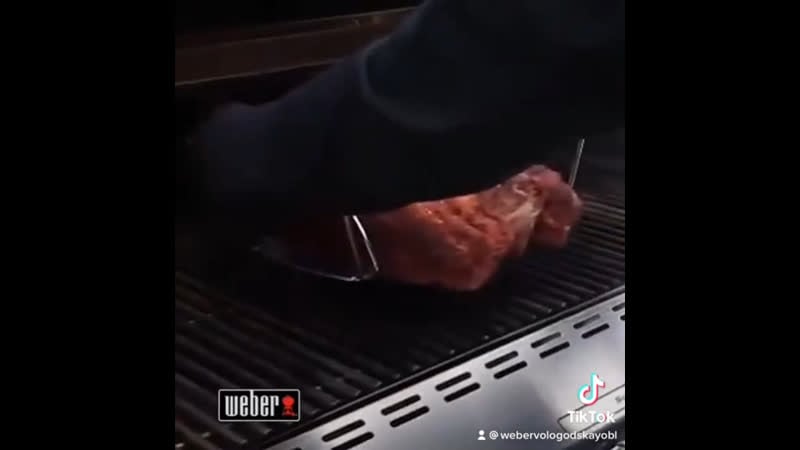 Копчение в газовом гриле weber