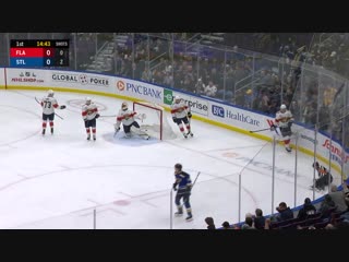 Bortuzzo shoots puck in off referee from impossible angle