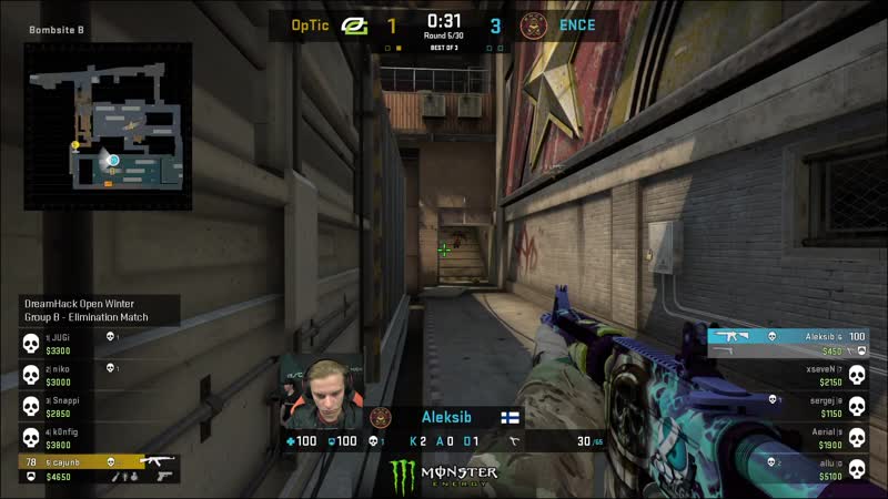 Cajunb 1x3 vs ence esports @ dh open winter 2018