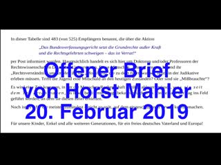 Horst mahler über das bundesverfassungsgericht 20 februar 2019