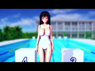 Mmd r 18 yui kotegawa preparatory exercise in white swimsuit normal version author aquinas