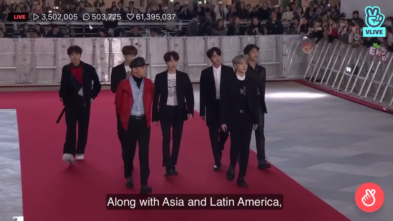 181128 bts red carpet @ 2018 asian artist award