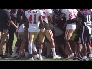 Texans deandre hopkins fights 49ers james ward at joint practice