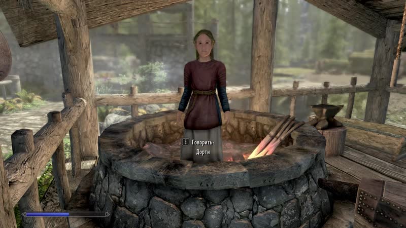 Кузнец жарит маленькую девочку