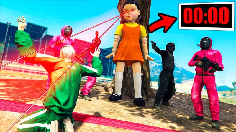 [scortyshow] игра в кальмара тише едешь дальше будешь выживание гта 5 моды! обзор мода в gta 5 онлайн видео игры