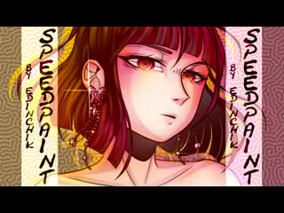 Акико с серьгами с алиэкспресса [спидпаинт]