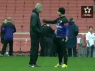 Arteta and wenger in pre season training in 2012 wenger learning from the best