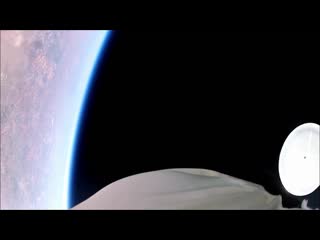 Felix jumps at 128k feet (fisheye camera)