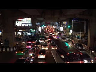 2016 thailand bangkok night traffic ночной трафик в банкоке