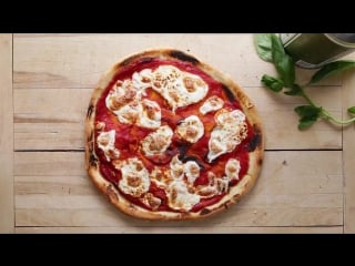Homemade pizza margherita by mario batali