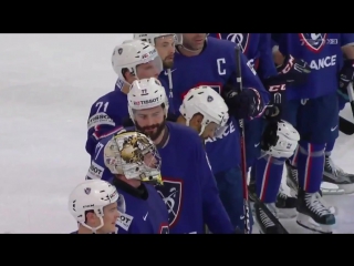 Pierre édouard bellemare rejects player of the game and makes them give it to the france goalie awesome