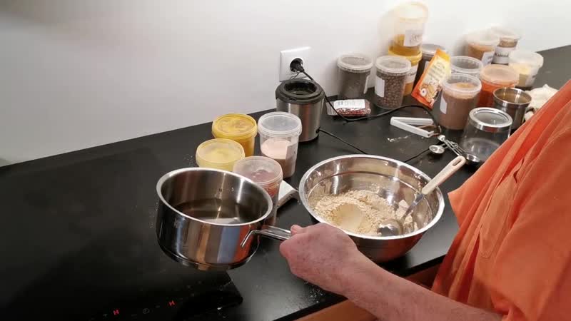 Pakoras cooking with dasa goswami